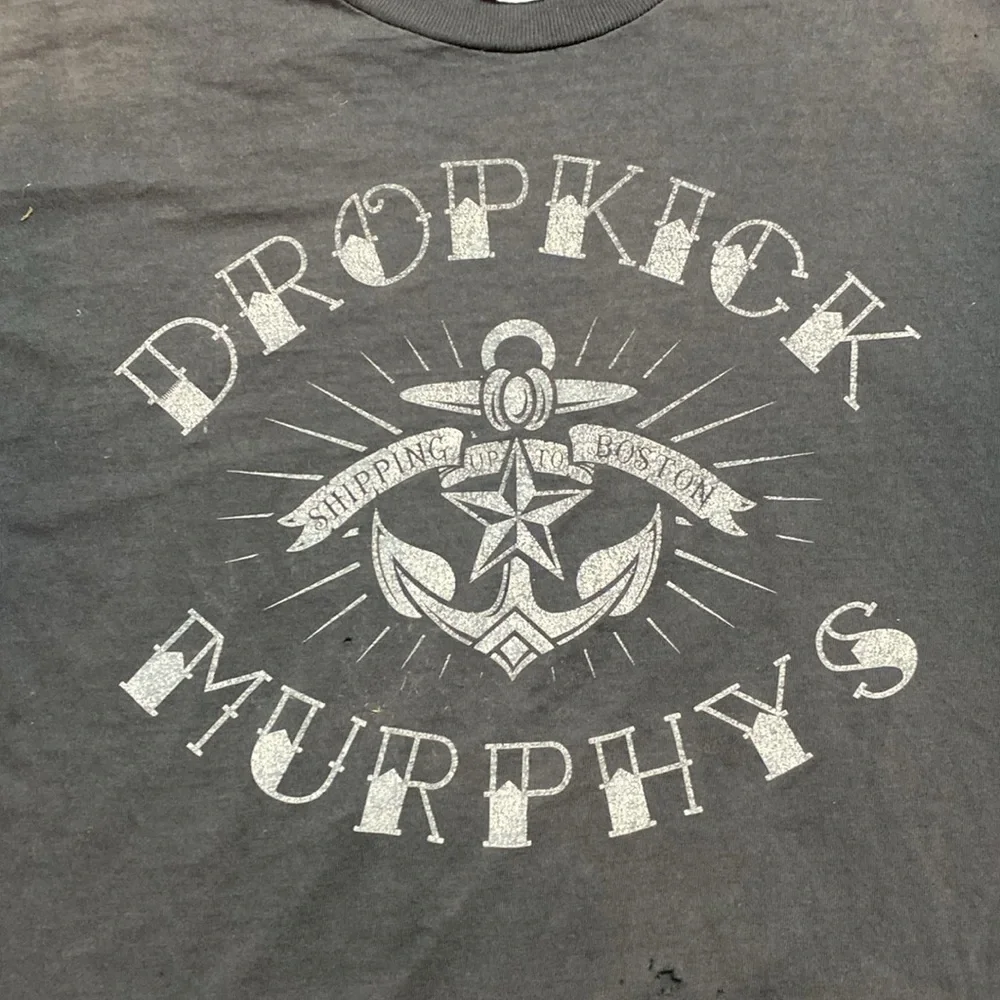 Vintage Dropkick Murphys Shipping Up To Boston T-Shirt Bayside Medium Distressed